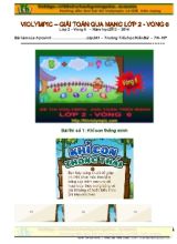 Đề thi violympic môn Toán Lớp 2 - Vòng 6 - Năm học 2013-2014 - Trường Tiểu học Kiền Bái